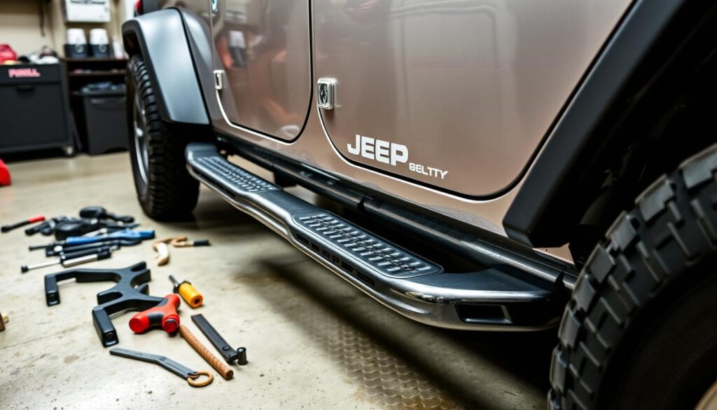 how to install side steps on jeep wrangler