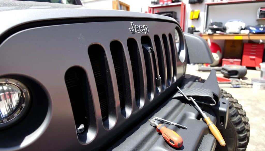 jeep wrangler grill removal