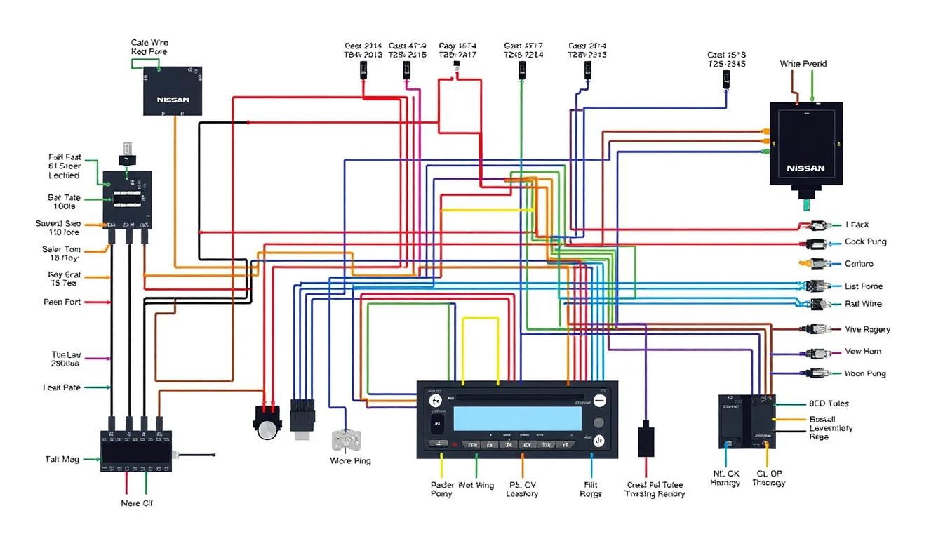 Color code Nissan radio wiring diagram