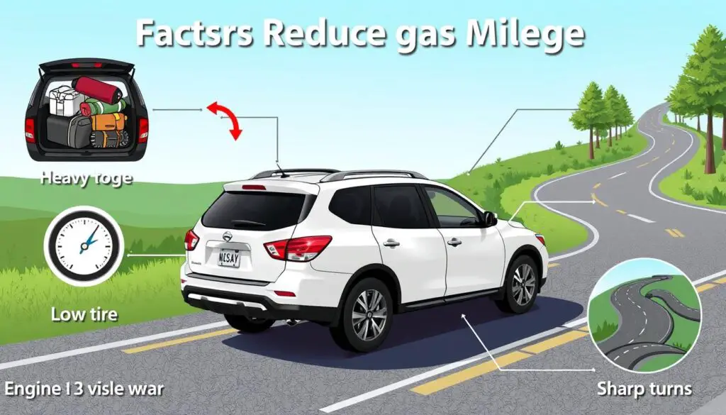 Common factors reducing Nissan Pathfinder gas mileage