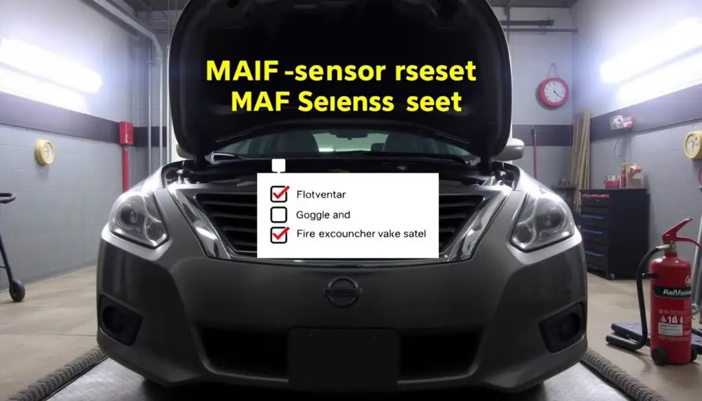 Nissan Altima safety precautions for MAF sensor reset