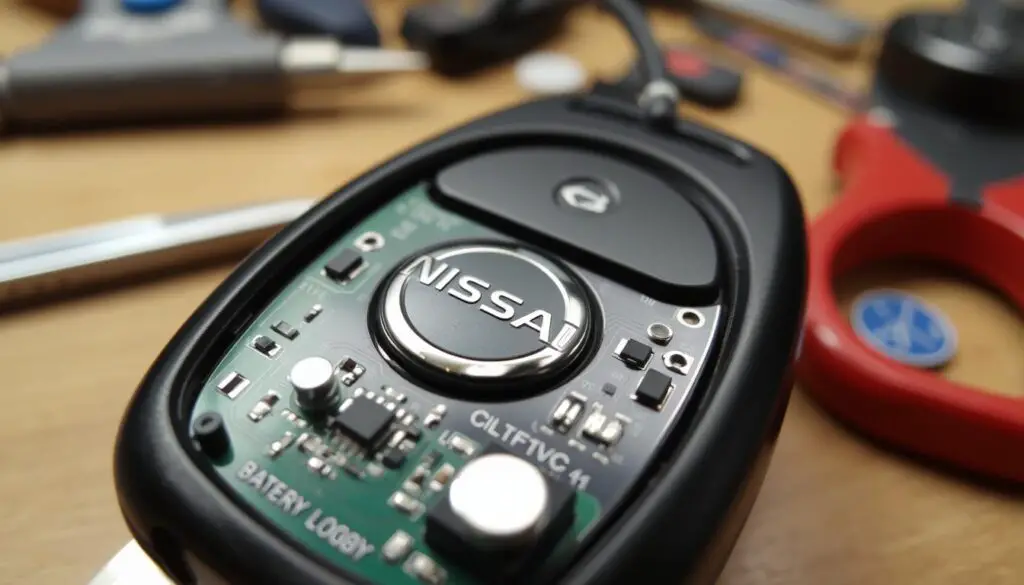 Nissan key fob circuit board inspection