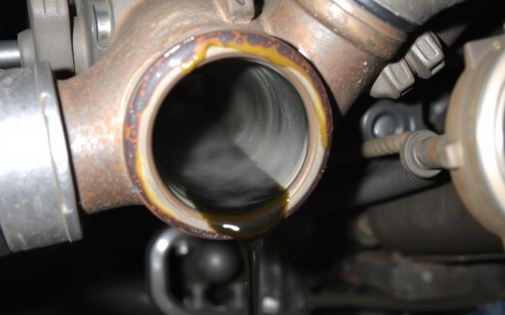 Oil leaking from exhaust manifold