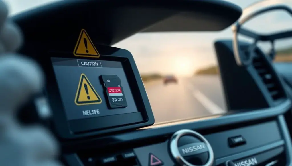 Safety considerations for Nissan navigation SD card tricks