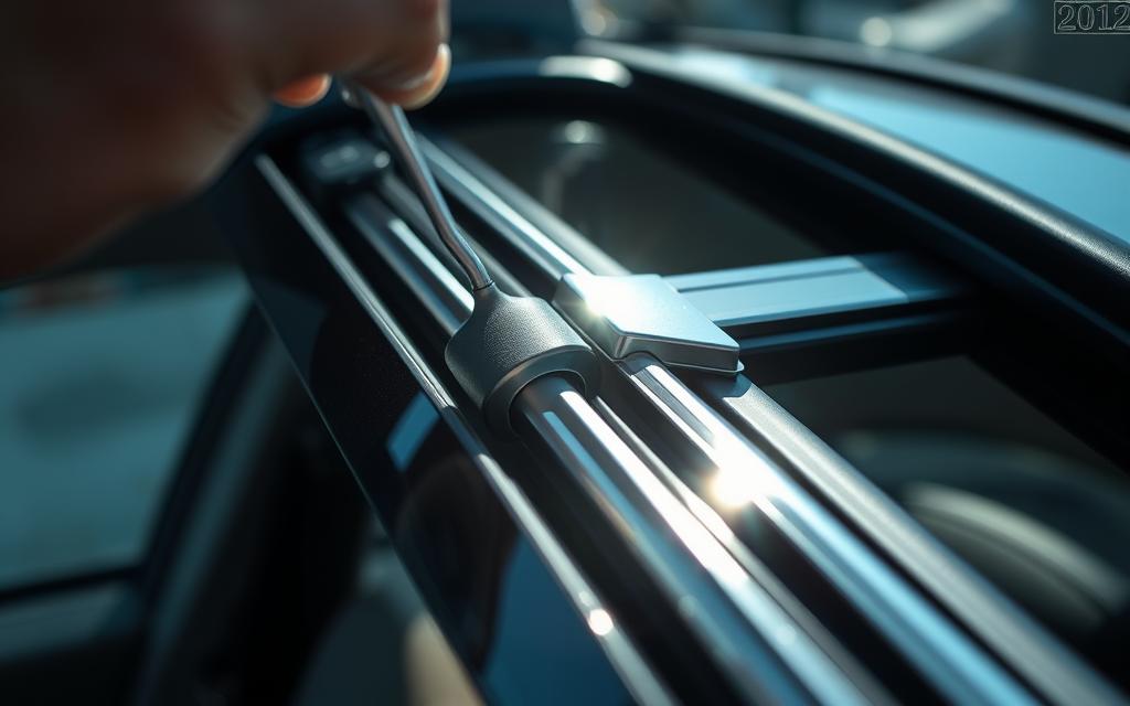 inspecting sunroof tracks